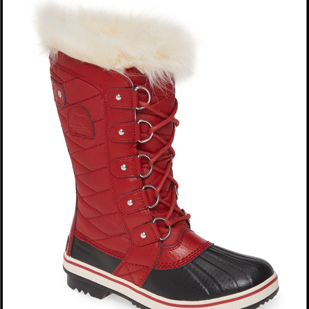 Sorel red tofino winter boots